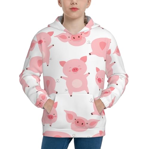 Kawaii Pigs Kid Hoodies Boys Sweatshirts Girls Pullover with Pocket