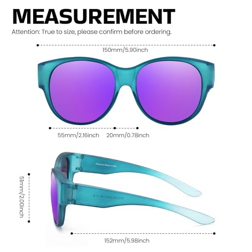 Image of Xfeel Polarized Over Glasses Sunglasses for Women Fitover Sun Glasses | Sunglasses that Fit Over Glasses, UV400 Protection, Outdoor Driving Shades, Over Reading /Prescription Glasses Sunglasses