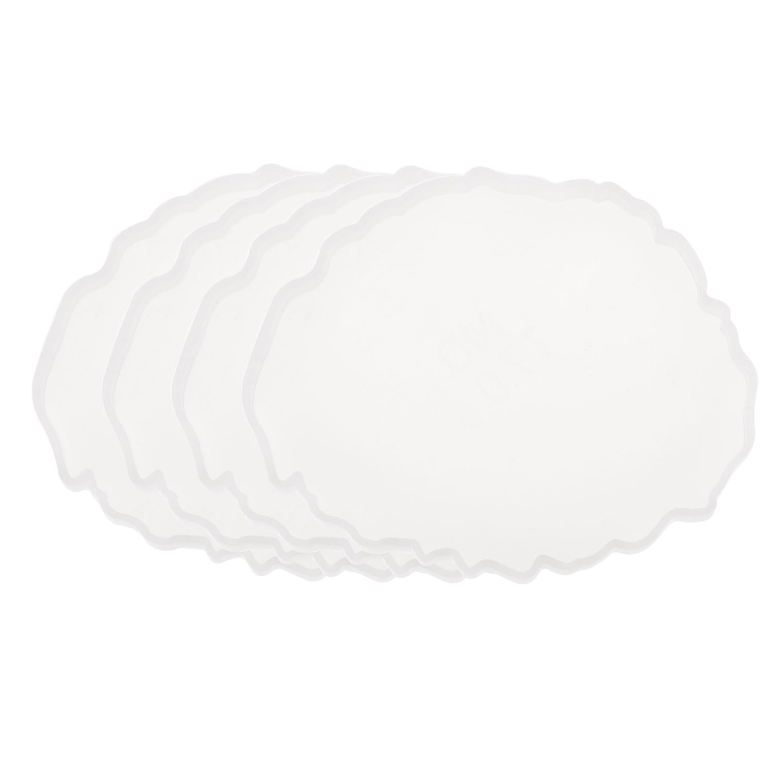 Moules en silicone pour dessous de verre ovales en résine époxy géode d'agate DIY