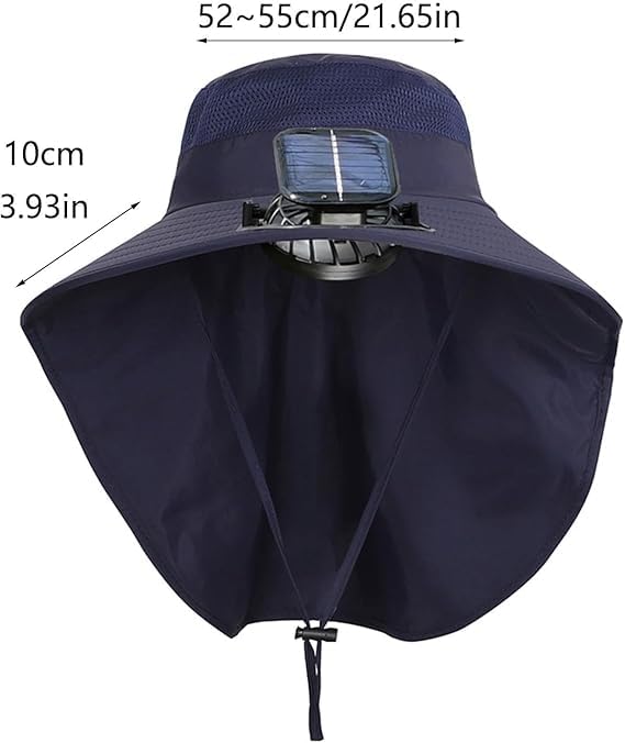 Wide Brim Solar Fan Hat for Kids, Wide Brim Sun Hat with Solar Fan for Kids, USB Charging, for Outdoor Activities, Fishing3