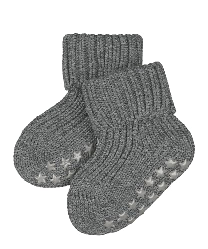 FALKE Unisex-Baby Stopper Socks Catspads Cotton B Hp Cotton Nubs on the Sole 1 Pair, Grey Light Grey Melange 3390, 80-92, Grey Light Grey Melange 3390, 80-92