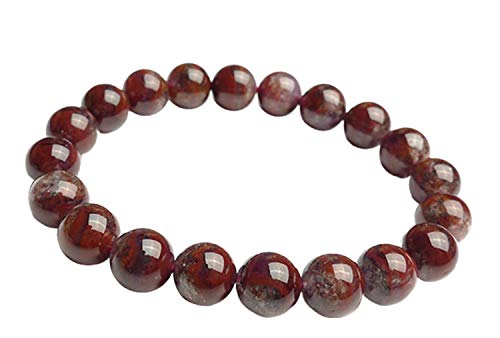 Bracelet cristal rouge violet perles rondes 10mm bijou unisexe en pierre