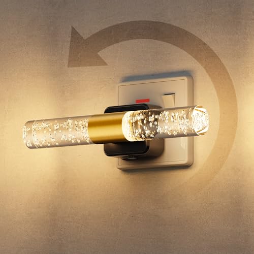LOHAS-LED Plug in Night Light, Night Light Plug in Wall with Dusk to Dawn Sensor, 3000K Warm White, Dimmable 0-100LM, Acrylic Bubble Nnightlight for Bedroom Hallway Kitchen (1 Pack)