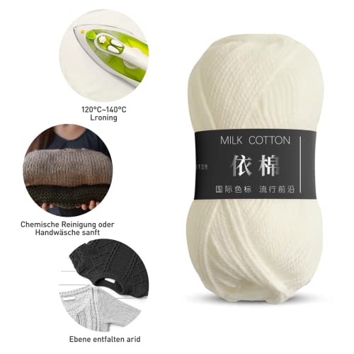 Acrylwolle Komicea zum Stricken und Häkeln, Set mit 10 x 50g