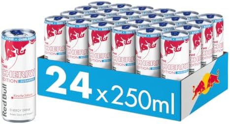 NEU: Red Bull Energy Drink Cherry Edition Sugarfree, Kirsche-Sakura, 24 x 250ml EINWEG