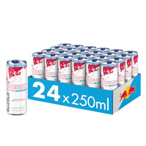 NEU: Red Bull Energy Drink Cherry Edition Sugarfree Kirsche-Sakura 24 x 250ml EINWEG