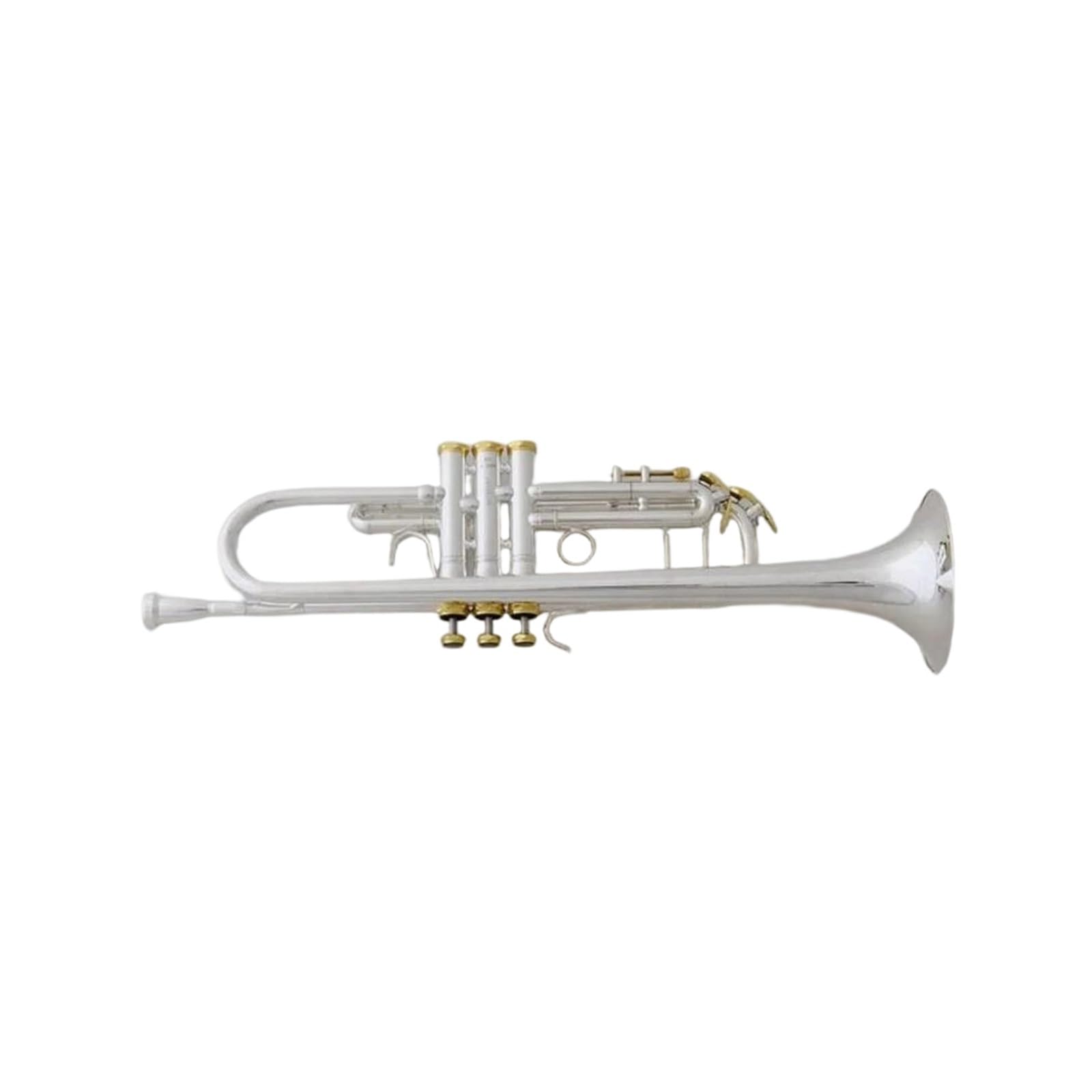 Professionelles Instrument Trompete Bb Versilbertes Trompeteninstrument Profi Mit Zwei Mundstücken Und Koffer