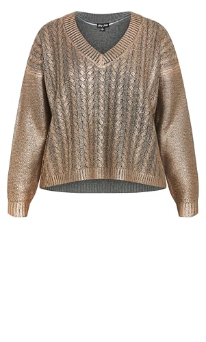 Image of City Chic Plus Size Jumper Iliana in Silver