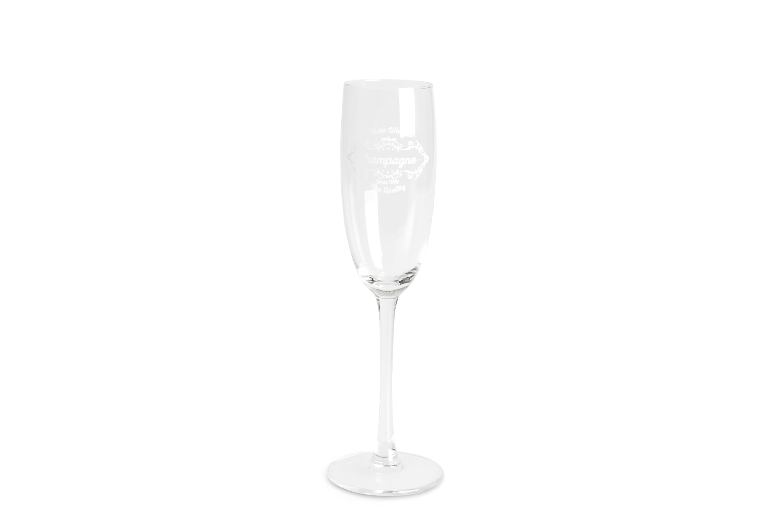 Excelsa Fine Quality Set 6 Flutes, Glass, Transparent