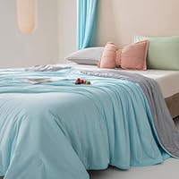 Donzen dekbed als slaapdeken, zachte comfortabele microvezel, dubbelzijdig zomerdeken, hypoallergeen, ademend, wasbaar, dekbed, voor bed, lente en herfst, zomerblad, 100 x 150 cm