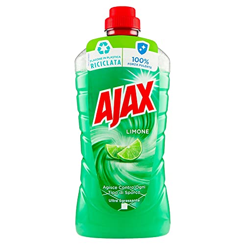 Ajax Detergente para suelos, detergente fresco y limpio, limón, 950 ml