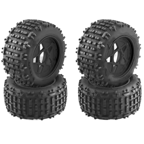 RCAbvO[hp[c For Traxxas For Arrma Hpi For Tamiya For Kyosho 1/10 1/8 RC J[AbvO[hp[c 152 ~[g 6 C` 4 jo[ToM[^CZbg(Black 