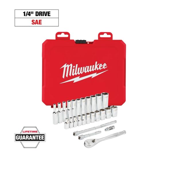 Milwaukee 48-22-9404 1/4" Drive 26pc Ratchet & Socket Set - SAE – Ansicht 4