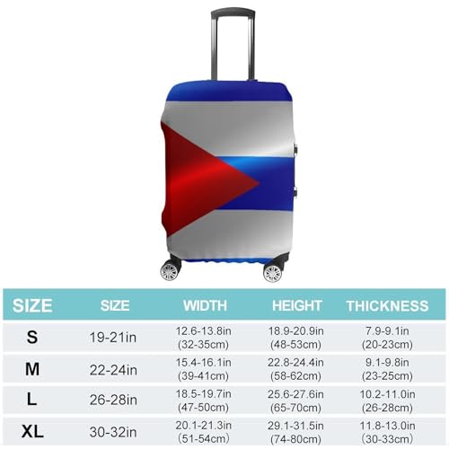 Anti Scratch Travel Luggage Cover Waving Cuban Flag Elastic Washable Stretch Suitcase Protector Carry On Luggage Cover2