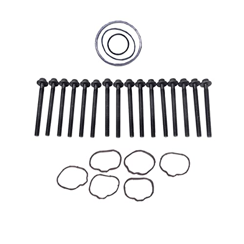 Image of Partsflow Cylinder Head Gasket w /Head Bolts Set(Cylinder Head Gasket Set+Engine Cylinder Head Bolt) For Ford Edge 3.5l 3496cc 213cid V6 DOHC(24 Valve), VIN CODE inchC inch 2011-2013 OE#ES71324