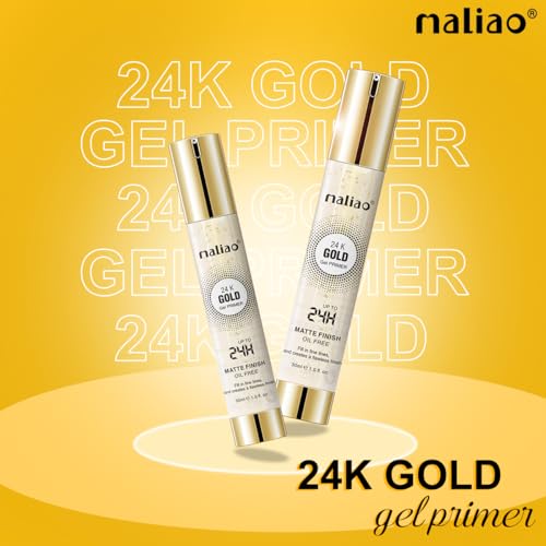 Image of Maliao 24K Gold Gel Matte Finish Oil-Free Primer - Flawless Base for Lasting Beauty 30ml