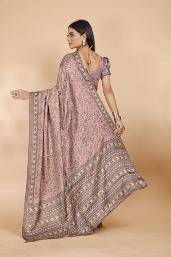 Image of Garden Vareli Pashmina Saree With Unstitched Blouse Piece