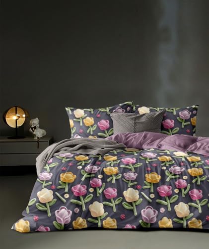 Image of Home 7D Print Fast Colour 210TC Cotton Bedsheet with Pillow Cover for Double Bed, King Size (Multicolor: 15)