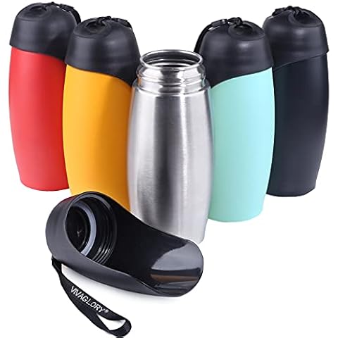 VIVAGLORY Auslaufsichere Hunde-Reise-Wasserflasche, 750 ml tragbare Hunde Trinkflasche mit großem Trog, BPA-frei Cover