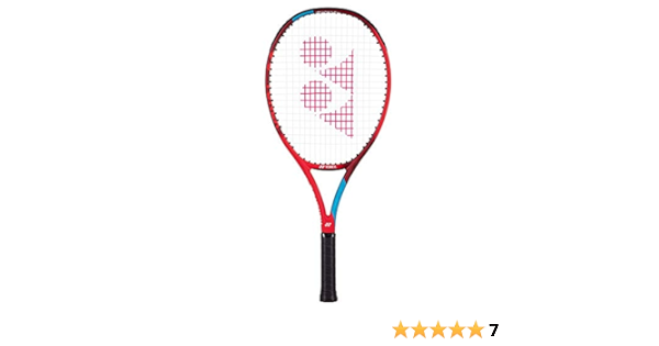 Yonex VCORE 25 Inch 6th Gen Junior Tennis Racquet, Tango Red