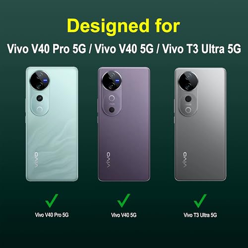 Image of amazon basics Back Case Cover for Vivo V40 Pro 5G (Silicone Magic-Dark Green)