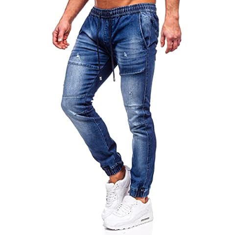 Pantalón Vaquero Cargo Jogger Denim MP0078BS Azul Oscuro Cover