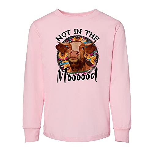 Not in The Mood Cow Toddler Kids Long Sleeve T-Shirt