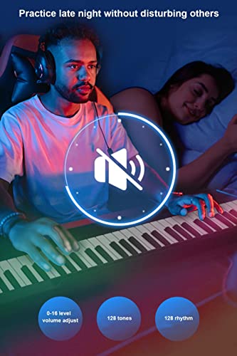 88 Touches Pliable Piano Numérique Clavier Rechargeable Piano Avec Bluetooth MIDI Portable Pleine Grandeur Tactile Électrique Piano Intégré Double Haut-parleurs for Les Débutants - Les Beatles, Paul McCartney, John Lennon, RIngo Starr, George Harrison 88 Touches Pliable Piano Numérique Clavier Rechargeable Piano Avec Bluetooth MIDI Portable Pleine Grandeur Tactile Électrique Piano Intégré Double Haut-parleurs for Les Débutants – Image 3