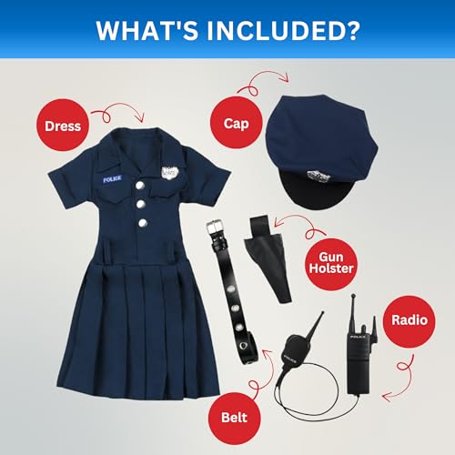 Disfraz de Oficial de Policía para Niñas miniatura 2