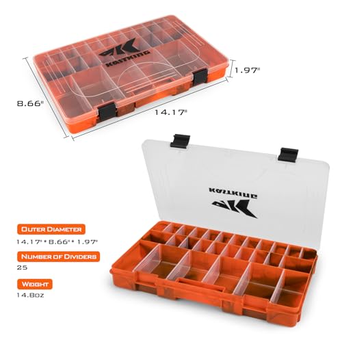 Image of KastKing Tackle Boxes, Plastic Box, Plastic Storage Organizer Box with Removable Dividers - Fishing Tackle Storage - Box Organizer - 2 Packs /4 Packs Tackle Trays - Parts Box
