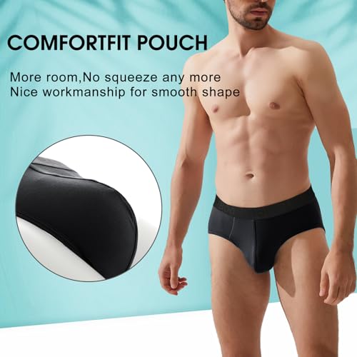 BAMBOO COOL Men's Underwear Briefs Soft Breathable Briefs Underwear Contour Pouch No Fly Men's Briefs3