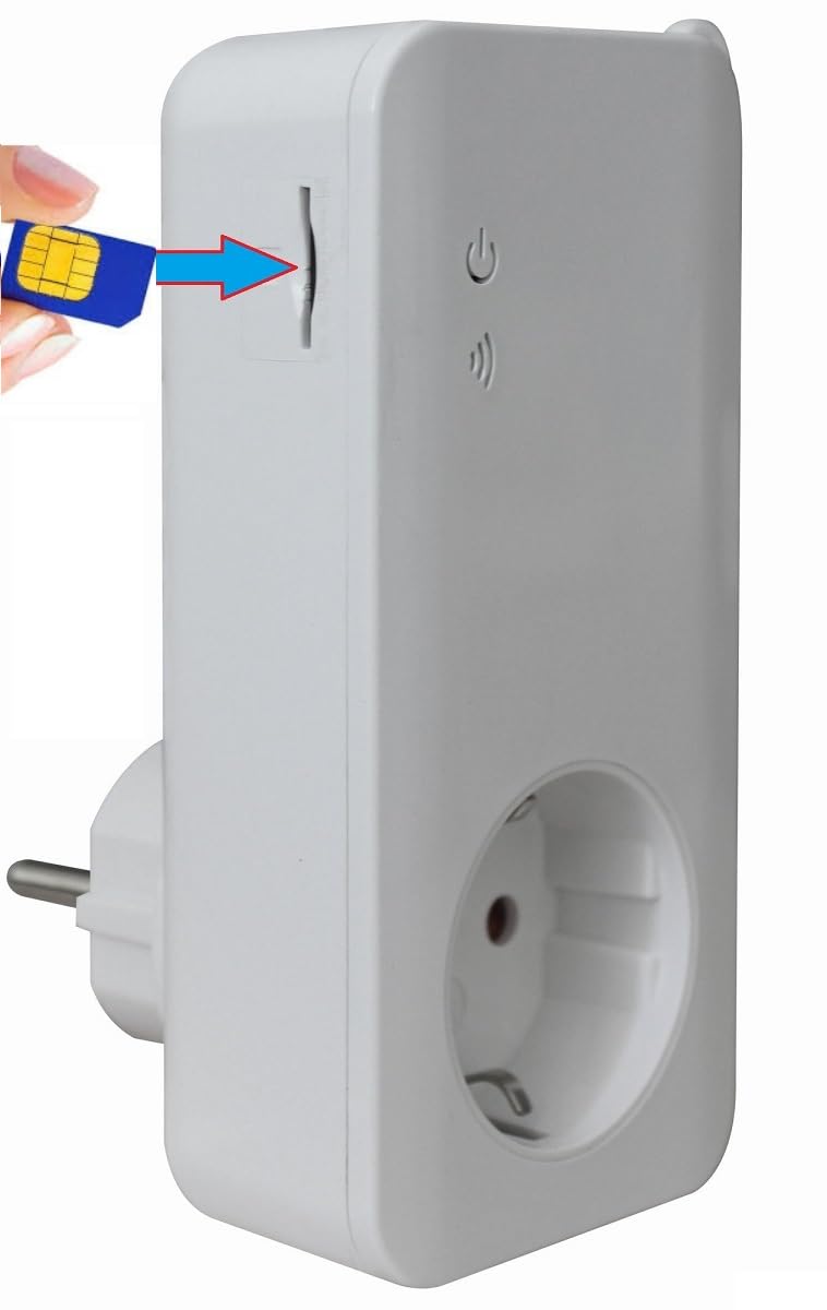 GSM/2G/4G Good House Automation Socket (for Cell SIM Card), Programmable T4-GSM-4G Socket with Temperature Sensor and Distant Management through SMS/APP/Name