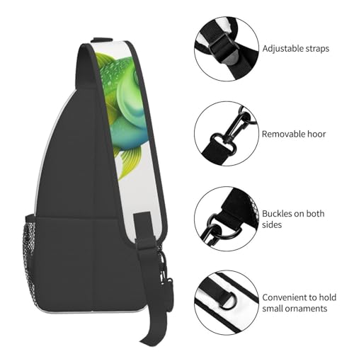 Bolso Cruzado Deportivo Negro para Hombre y Mujer miniatura 5