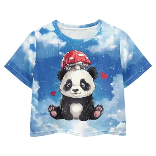 Image of 4th of July Shirt for Girls 7-8 Years US Flag Crop Tops Kids Outfit Independent Day Graphic Tee-