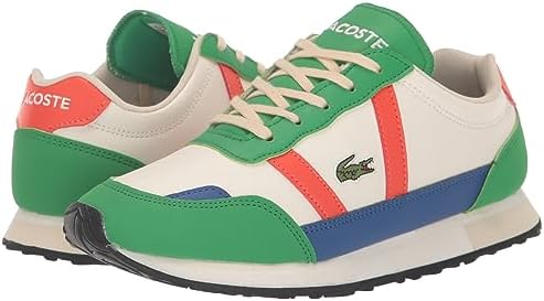 Lacoste Partner 223 1 SUJ Sneaker, GRN/DK BLU, 5 US Unisex Big Kid | Image 6