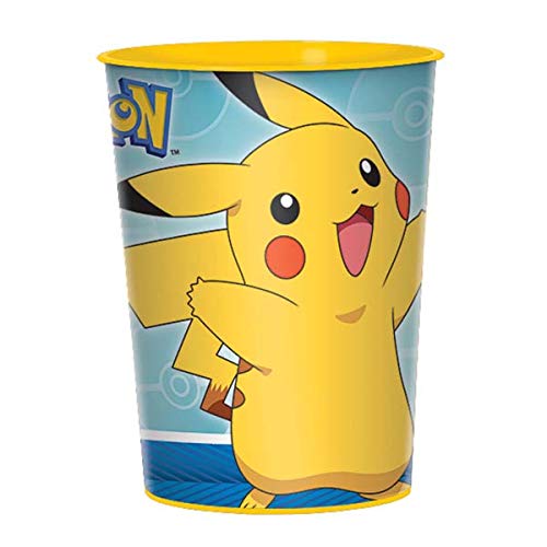 Multicolor Pokemon Favor Cups - 16 oz. - Premium Plastic Party Souvenir & Prize - Perfect for Pokemon-Themed Parties & Events (Pack of 12)