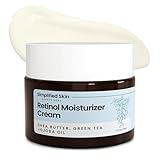Retinol Moisturizer Cream 2.5% for Face & Eye Area with Vitamin E & Hyaluronic Acid for Anti Aging, Wrinkles & Acne - Best Night & Day Facial Cream by Simplified Skin 1.7 oz