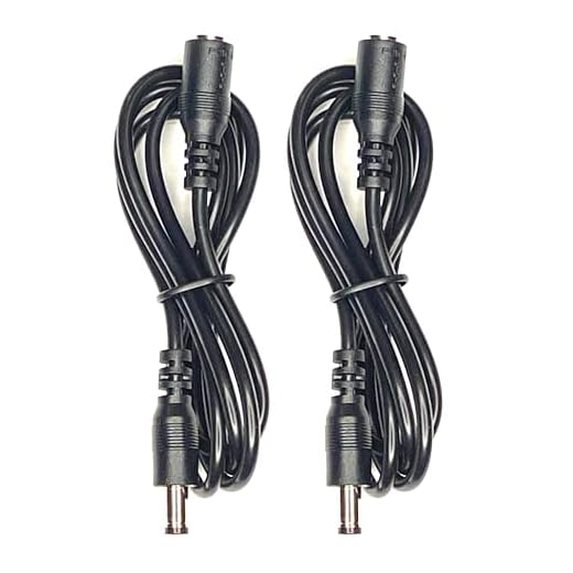 Kurrent Electric 2-Pack DC Power Extension Cable 36 Inch, 22AWG 5.5mm x 2.1mm Barrel Plug, Male to Female, 3 Foot Power Adapter Cord for CCTV, LED Strip Lights, Security Cameras, and More