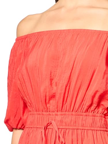 Vince Camuto Women's Pleated Crew Neck W/Tiered Ruffle Skirt3