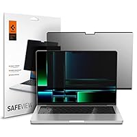 Spigen SafeView Magnetischer Blickschutzfilter für MacBook Pro 14 Zoll (M5 Pro 2026 / M5 Max 2026 / M5 2025 / M4 - M1 Serie), Sichtschutzfilter, Anti-Fingerabdruck, Abnehmbare Magnetfolie