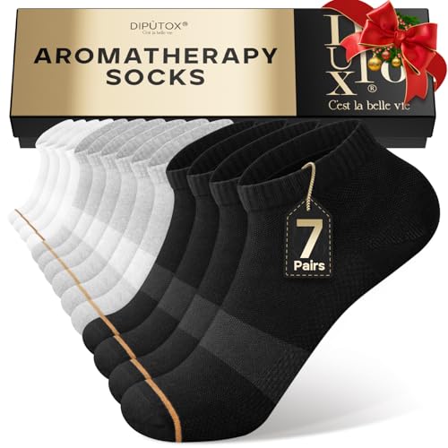 Ankle Cotton Socks for Men & Women,Aromatic Scent,No Show Arch Compression,Ideal for Running/Hiking/Gifts