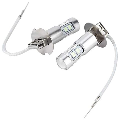 Fog Lights, 2Pcs 100W 1200LM 8000K Car LED Headlight Bulbs Kit Fog Lamp Daytime Running Light Bulb for H3 Cover