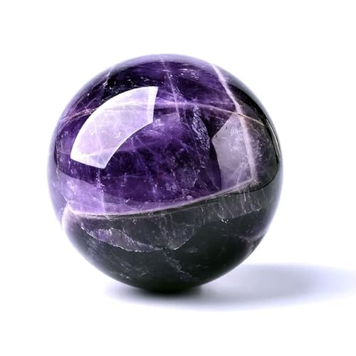Esfera de amatista morada LTRAJUYNH de 9cm con soporte de madera para Feng Shui 6