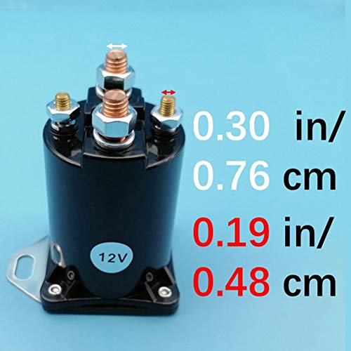 Starter Solenoid Relay Switch Compatible con Motor de Arranque, Bomba Hidráulica, Motor de Winch, Motor de Tracción, Módulos de Precámara Diesel 12V Contacto de Cobre 4 Terminales Motor SBJ4207 Z493 miniatura 3