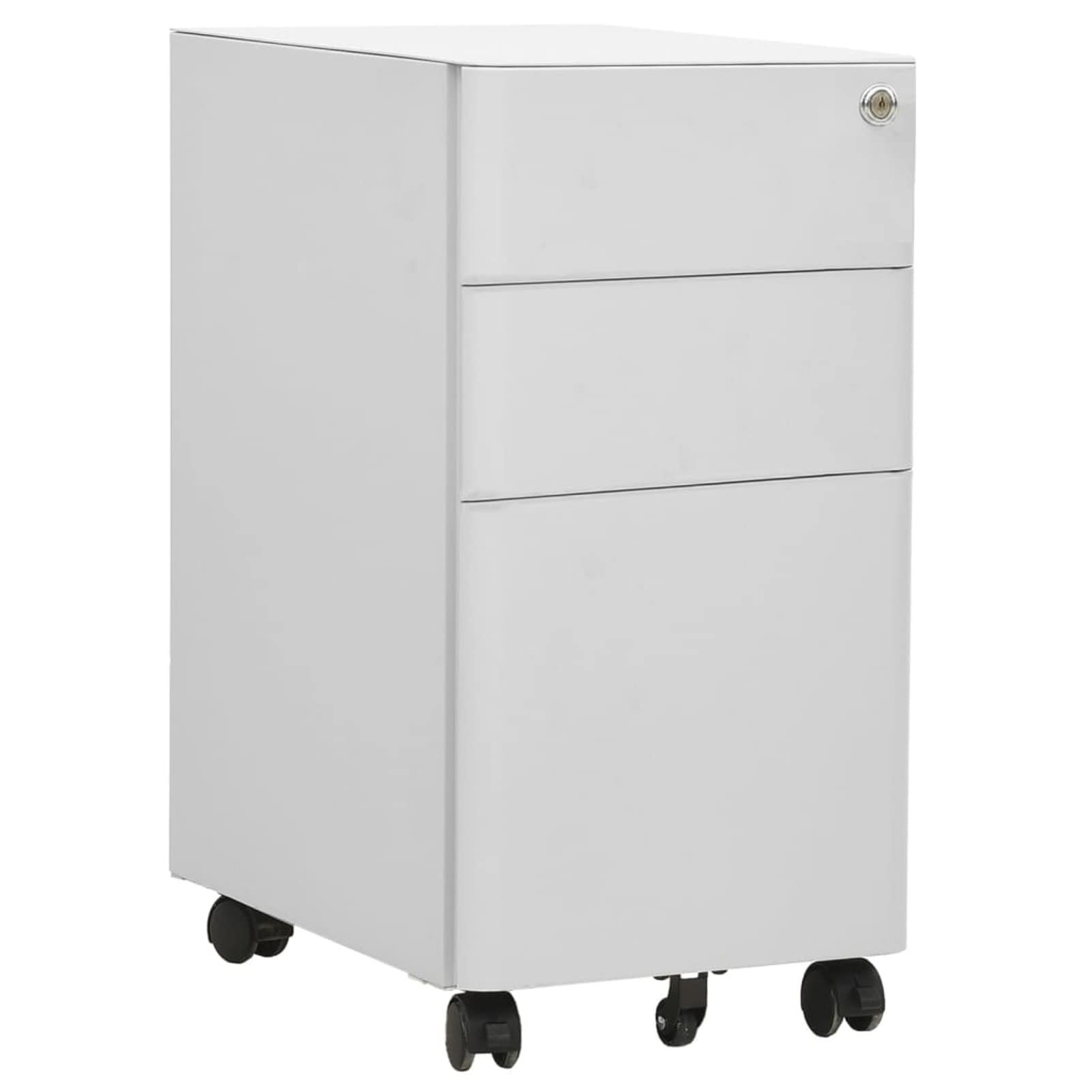 ZEYUAN Schedario Mobile Grigio Chiaro 30x45x59 cm in Acciaio,Schedario,Schedario da Ufficio,Mobiletto per Documenti(SPU:335983)