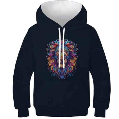 Sweats à capuche enfant 3D motif animaux mignons avec poches pour garçons et filles 6-15 ans