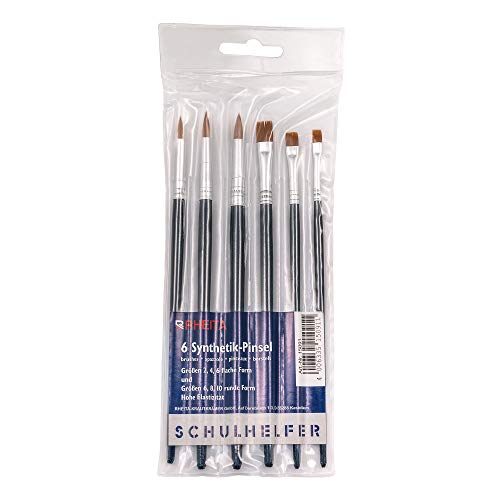 Premium Creative Synthetik Farb Pinsel Set 6 TLG. Pinselset