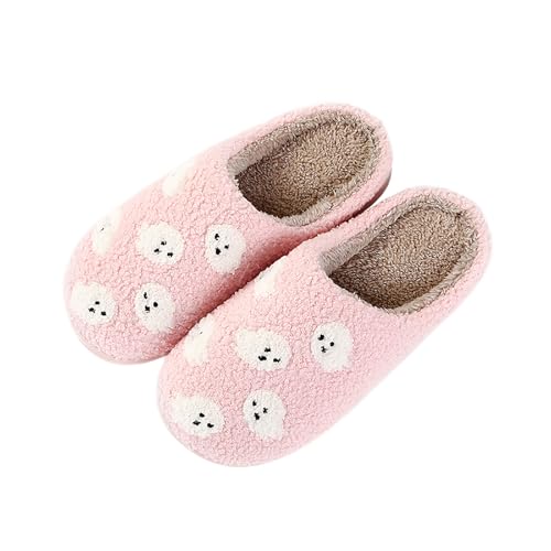 Image of Halloween Pumpkin Slippers for Womens Mens Plush Warm Spooky Lantern Pumpkin Slippers House Shoes