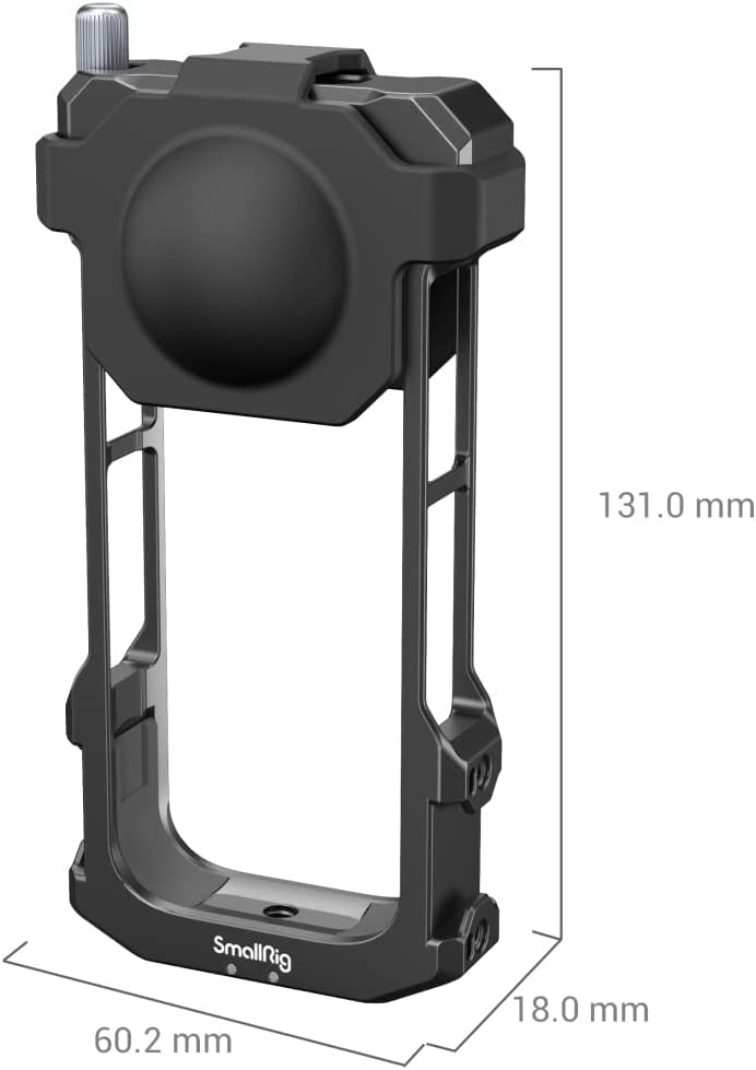 Image of SmallRig Aluminum Frame Cage for Insta360 X3, Protective Case for Insta 360 X3, with 1 /4 inch Threads, Cold Shoe Mount, Folding Fingers, Silicone Lens Cap - 4088B