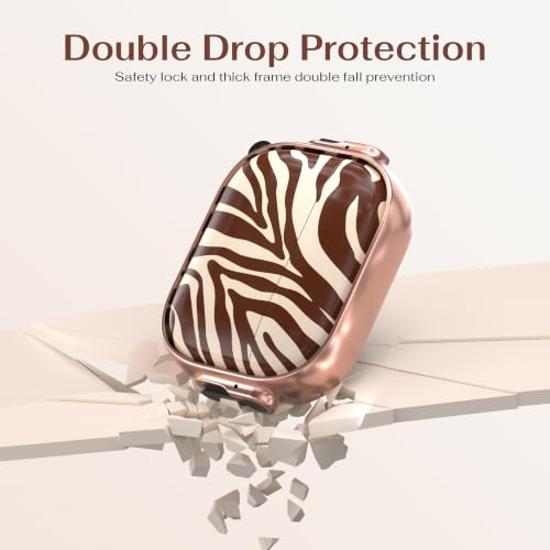 Image of for AirPods Pro 3rd Case with Safety Lock, Magsafe Compatible,Zebra Stripes | Double Secure Lock,Drop Protection,Two-Piece Design,with Gold Keychain, Anti Lost, Dustproof, Cute AirPod Pro 3 Case